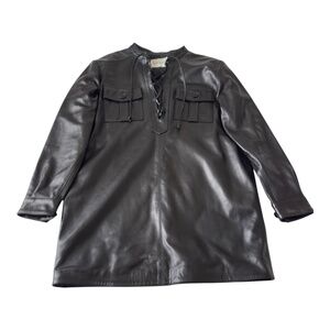 BLK DNM Women's Black Lamb Leather Dress 36 Size S